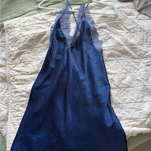 Victoria's Secret Midnight Blue Lace Chemise